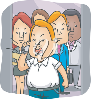 elevator clipart crowded room