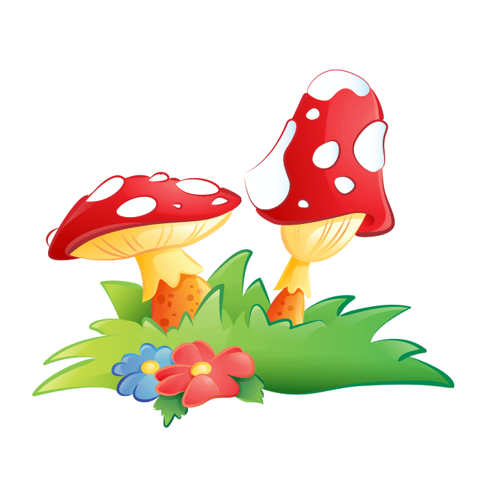 mushrooms clipart woodland elf