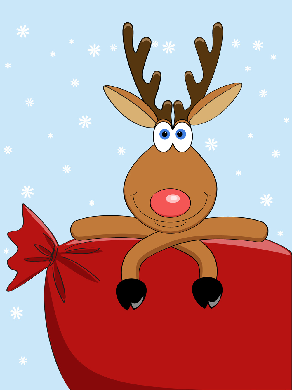 elk clipart christmas