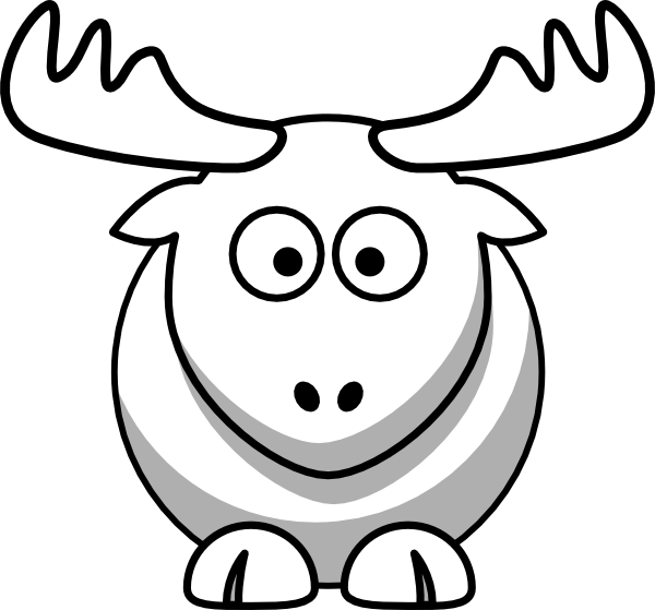 outline clipart moose