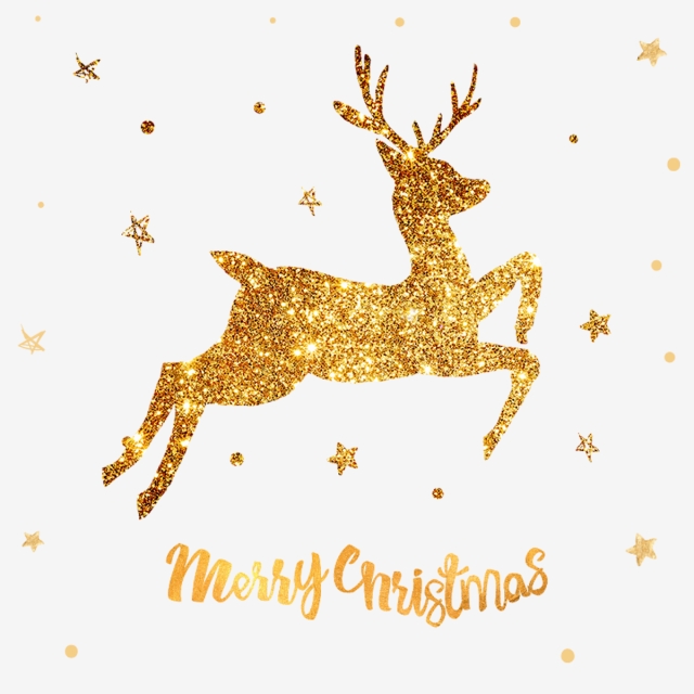 Elk clipart golden deer. Christmas 