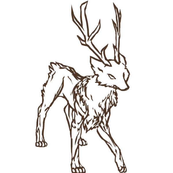 elk clipart outline
