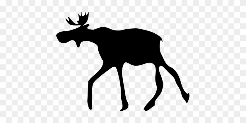 Silhouette animal deer clip. Elk clipart walking