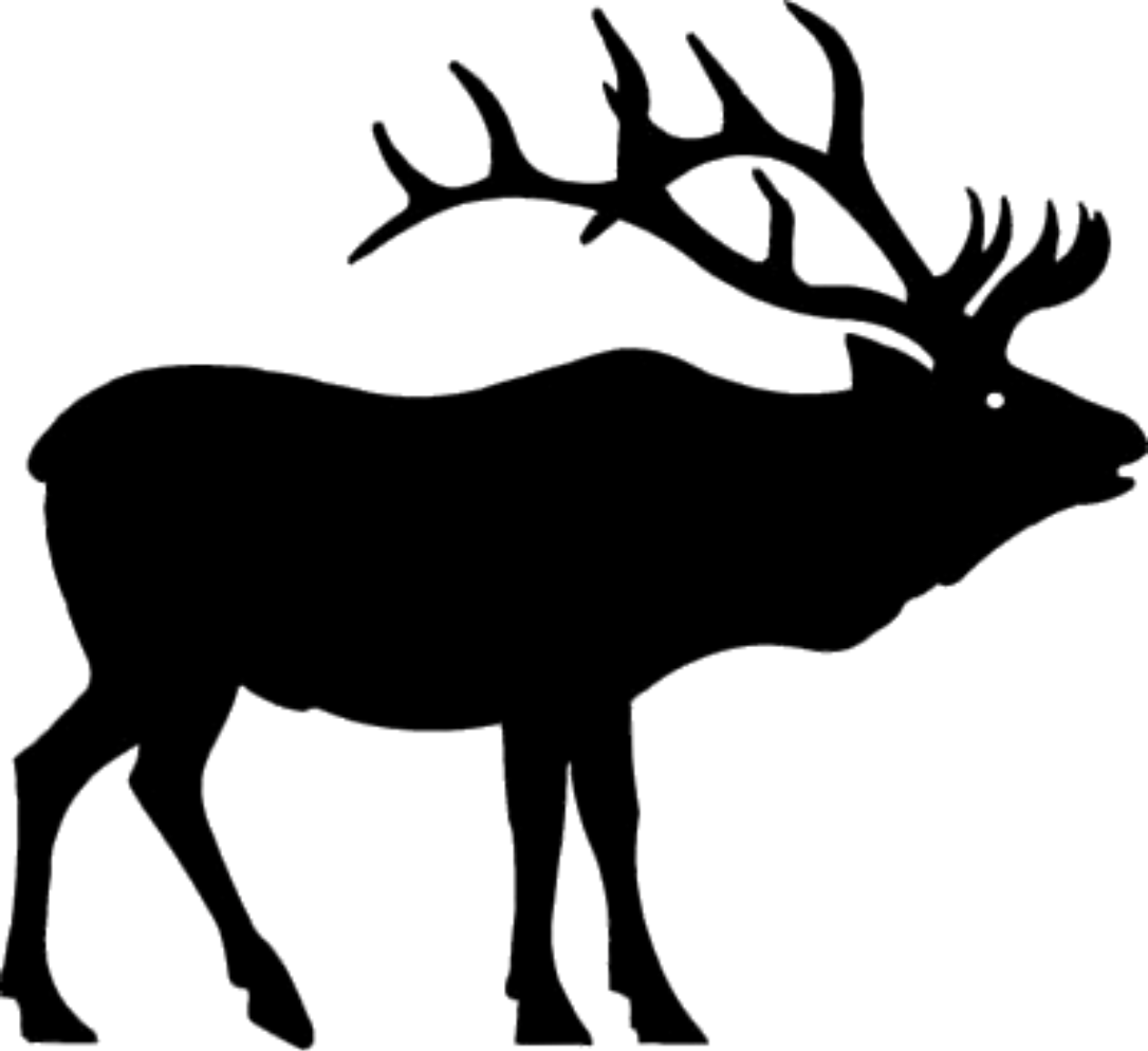 Elk clipart walking. Png black and white