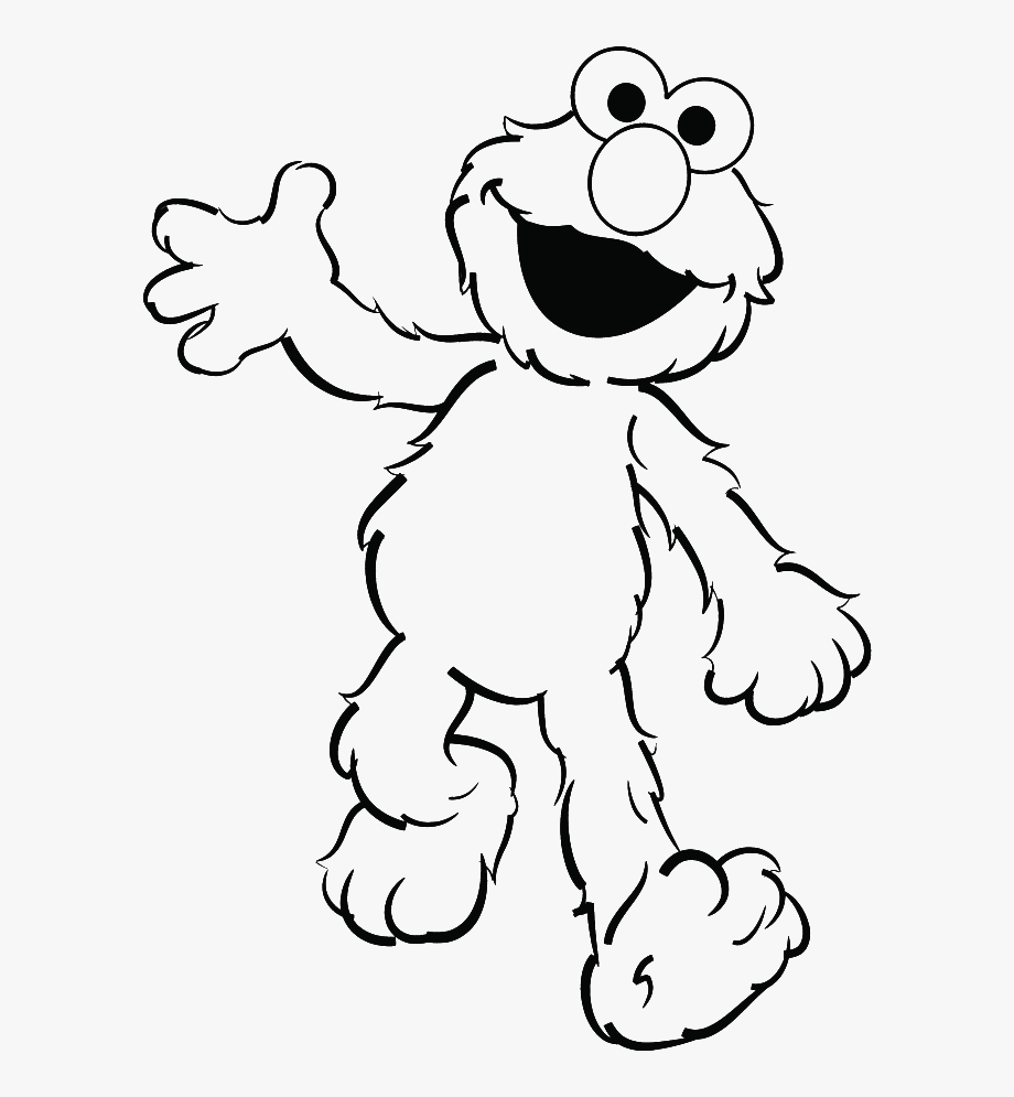 elmo clipart coloring page
