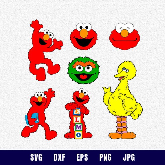 Elmo clipart silhouette. Sesame street svg collection