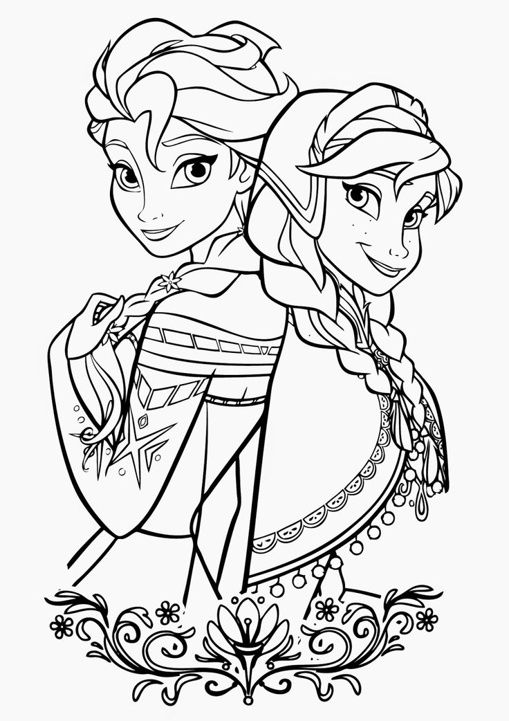 Free frozen coloring pages. Elsa clipart colouring