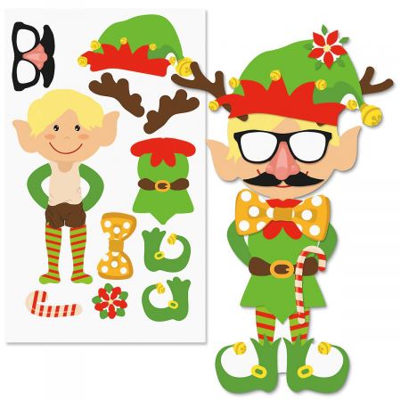Elves clipart sticker. Decorate your own elf