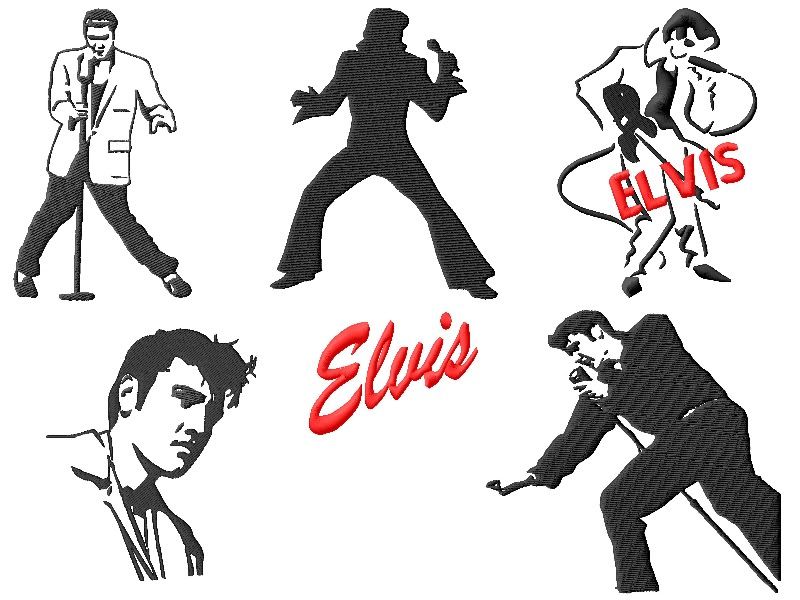 elvis clipart embroidery