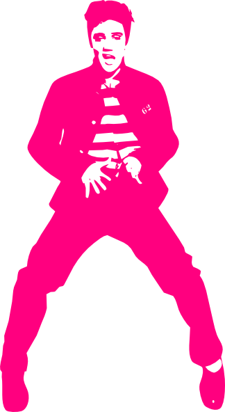 Clip art at clker. Elvis clipart pink