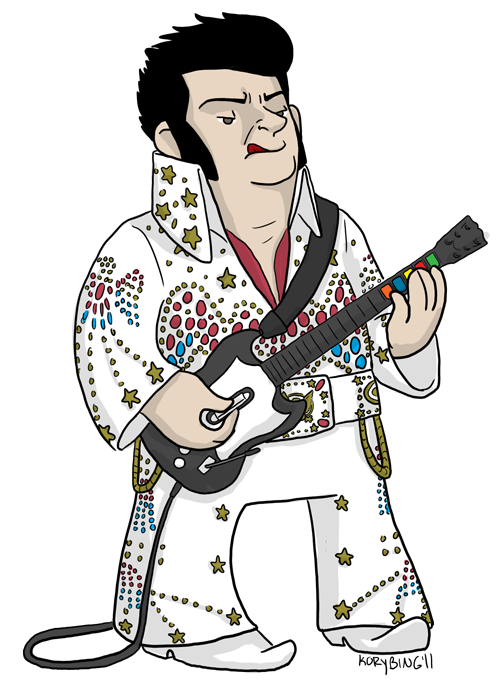 In my basement adventure. Elvis clipart profile