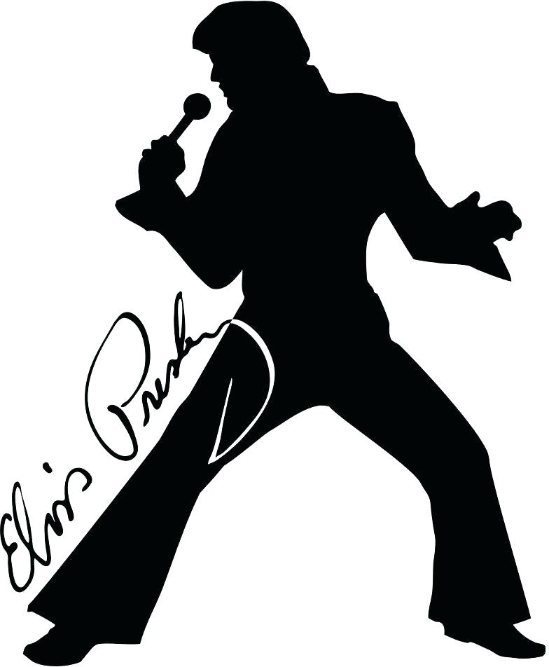 Line drawing free download. Elvis clipart sheet