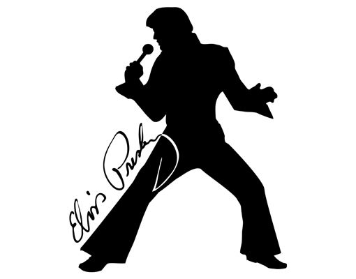 elvis clipart sillouette