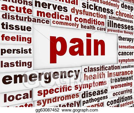 Emergency clipart disturbance. Pain medical poster design