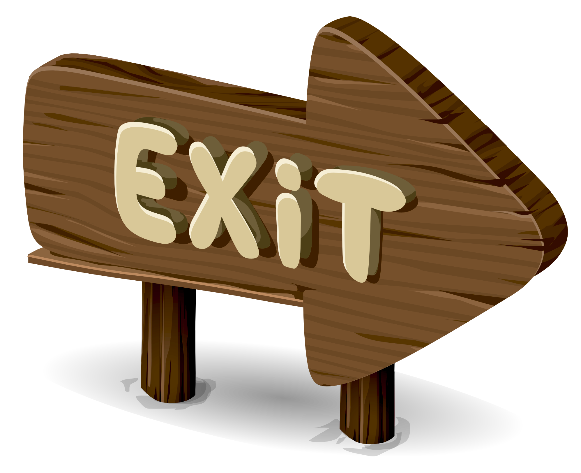 Sign wood clip art. Emergency clipart emergency exit