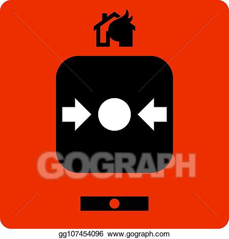 Vector art fire alarm. Emergency clipart firealarm