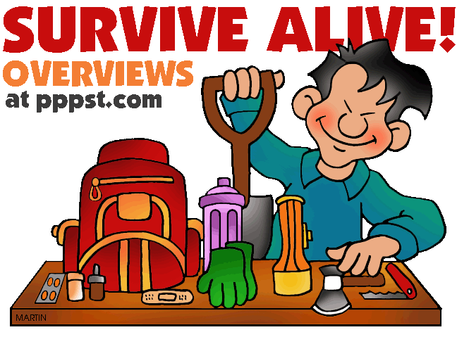 Survive alive illustration anatomy. Anxiety clipart survival gear