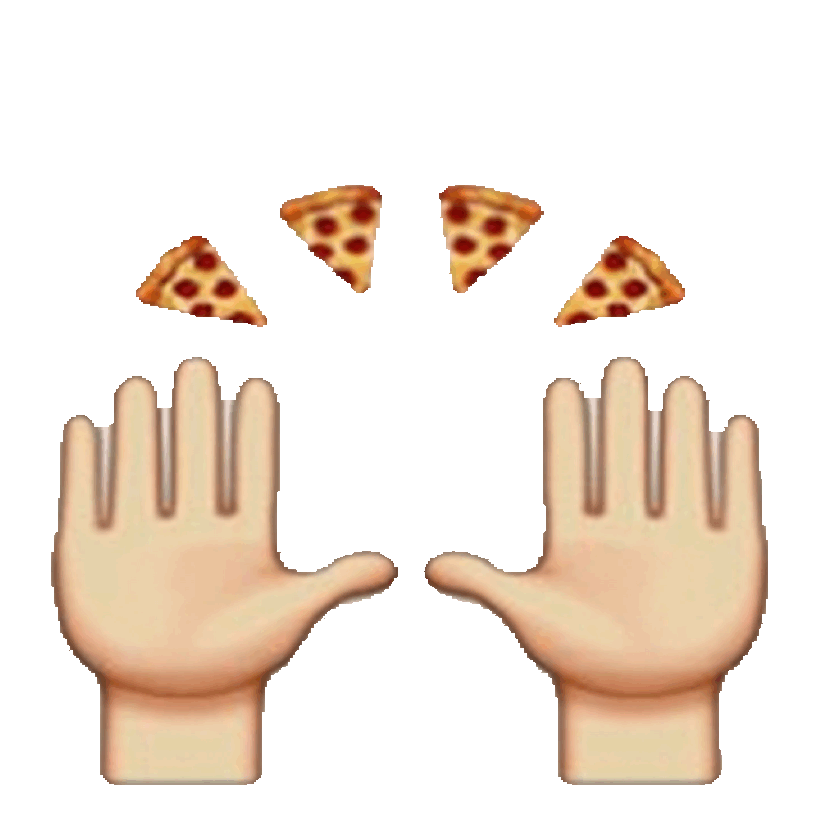 Finger clipart blessing hand. Pizza emoji sticker for