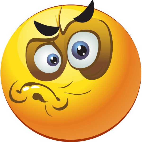 Smiley emojis and smileys. Emoji clipart grumpy