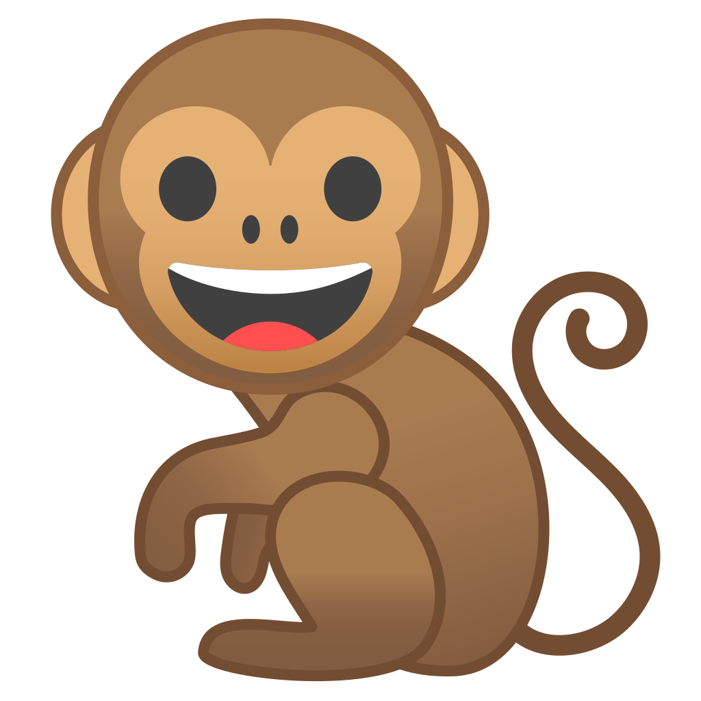 Icon noto animals nature. Emoji clipart monkey