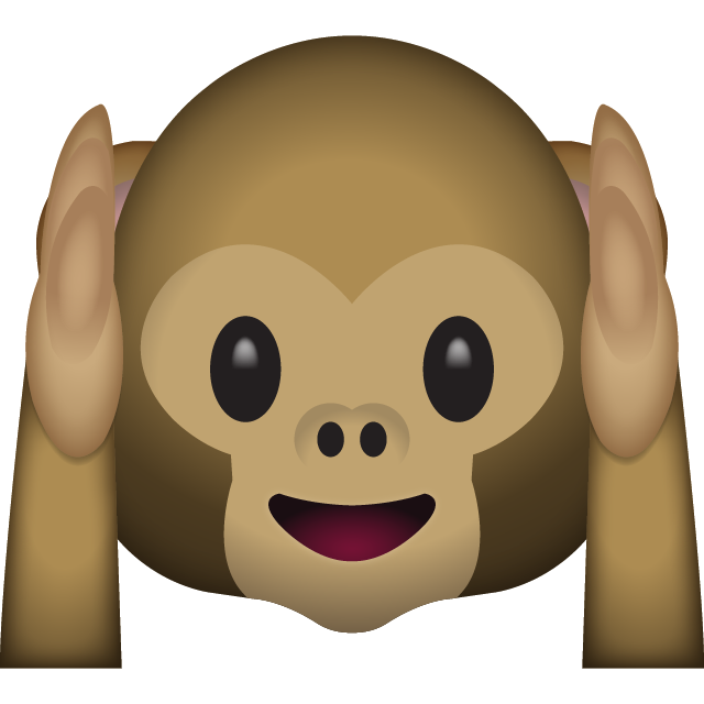 Emoji clipart monkey. Download hear no evil