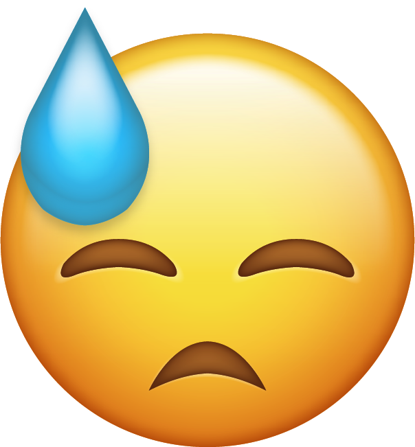 emoji clipart sweaty