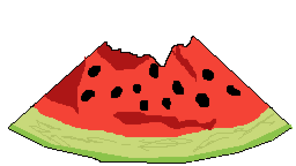 Pixilart d by racer. Watermelon clipart emoji