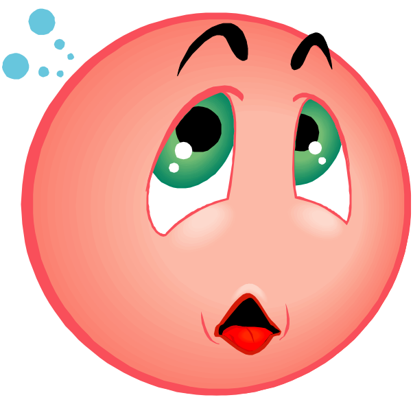emotions clipart embarrassed face