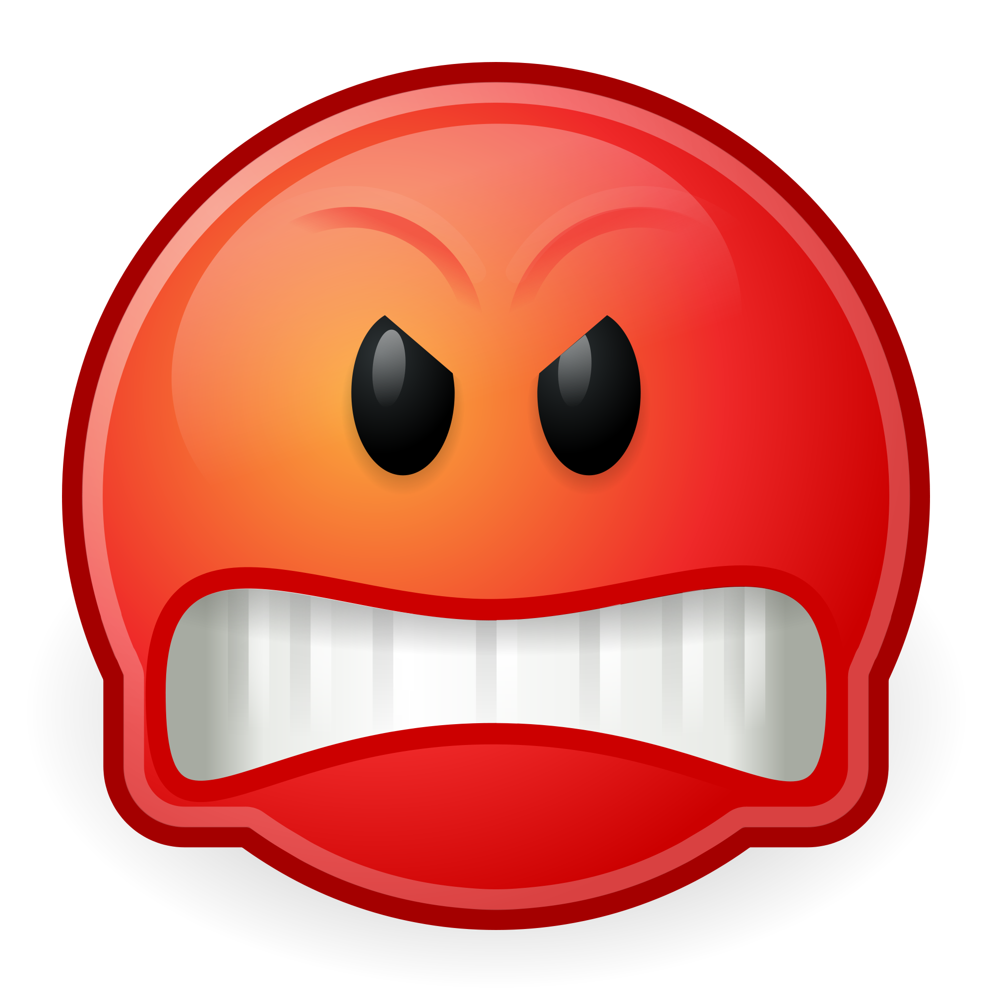 emotions clipart red sad face