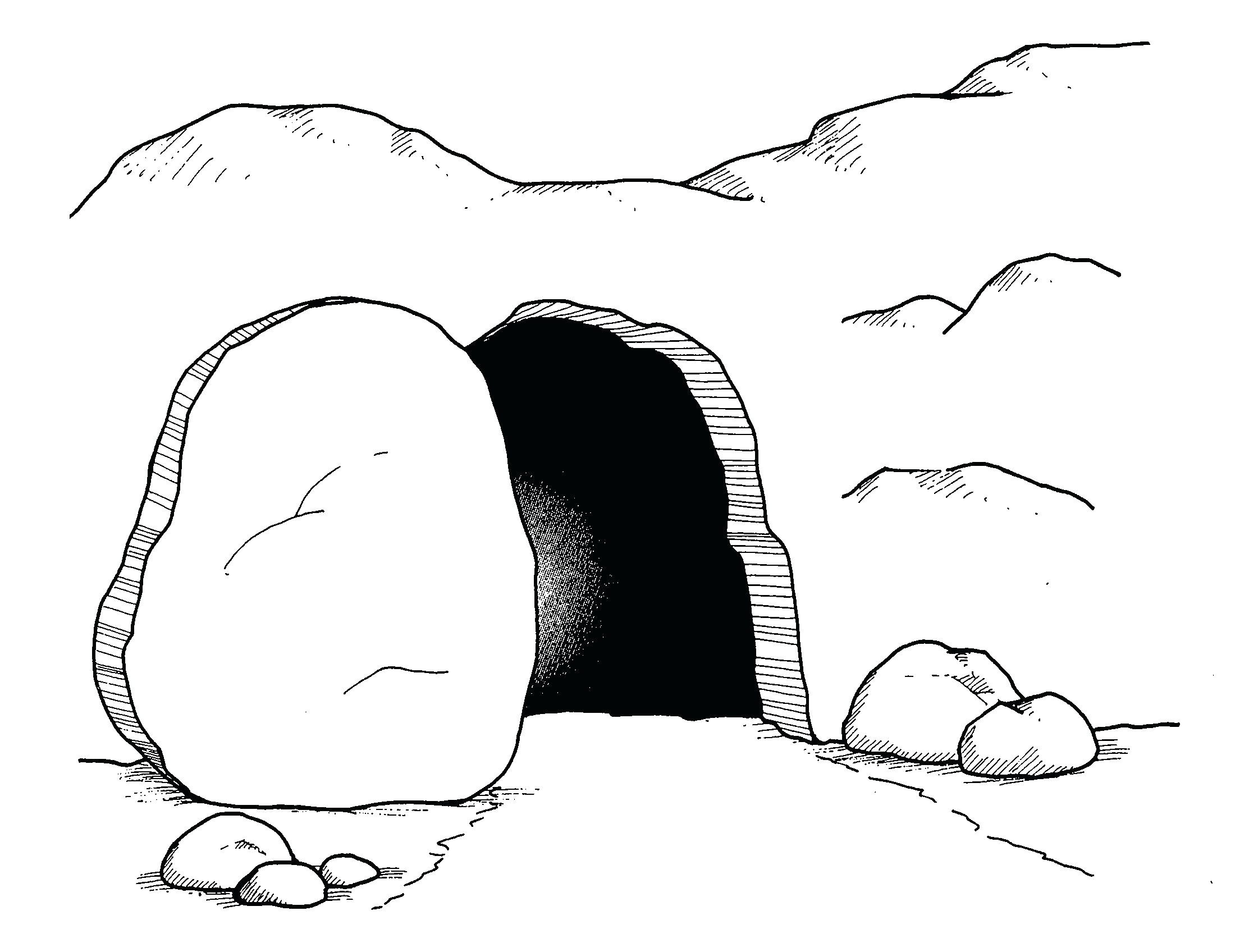 Jesus Tomb Cartoon Drawing ~ Tomb Empty Clip Clker Vector | Bodbocwasuon
