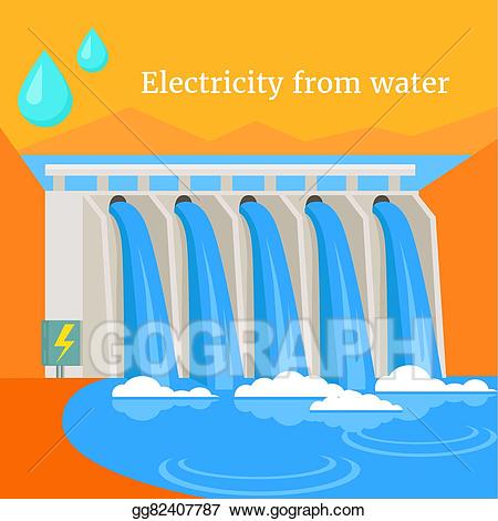 Energy clipart water energy. Vector electricity from design