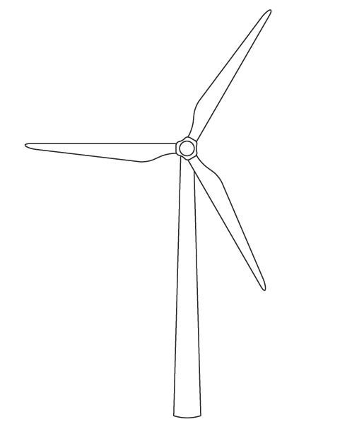 Tutorial create a vector. Energy clipart wind generator