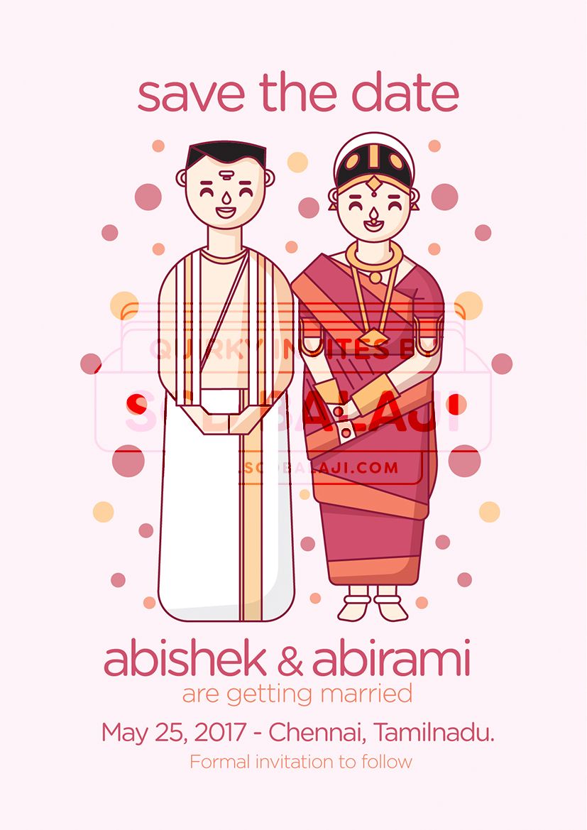 Brahmin wedding invitation save. Engagement clipart tamil