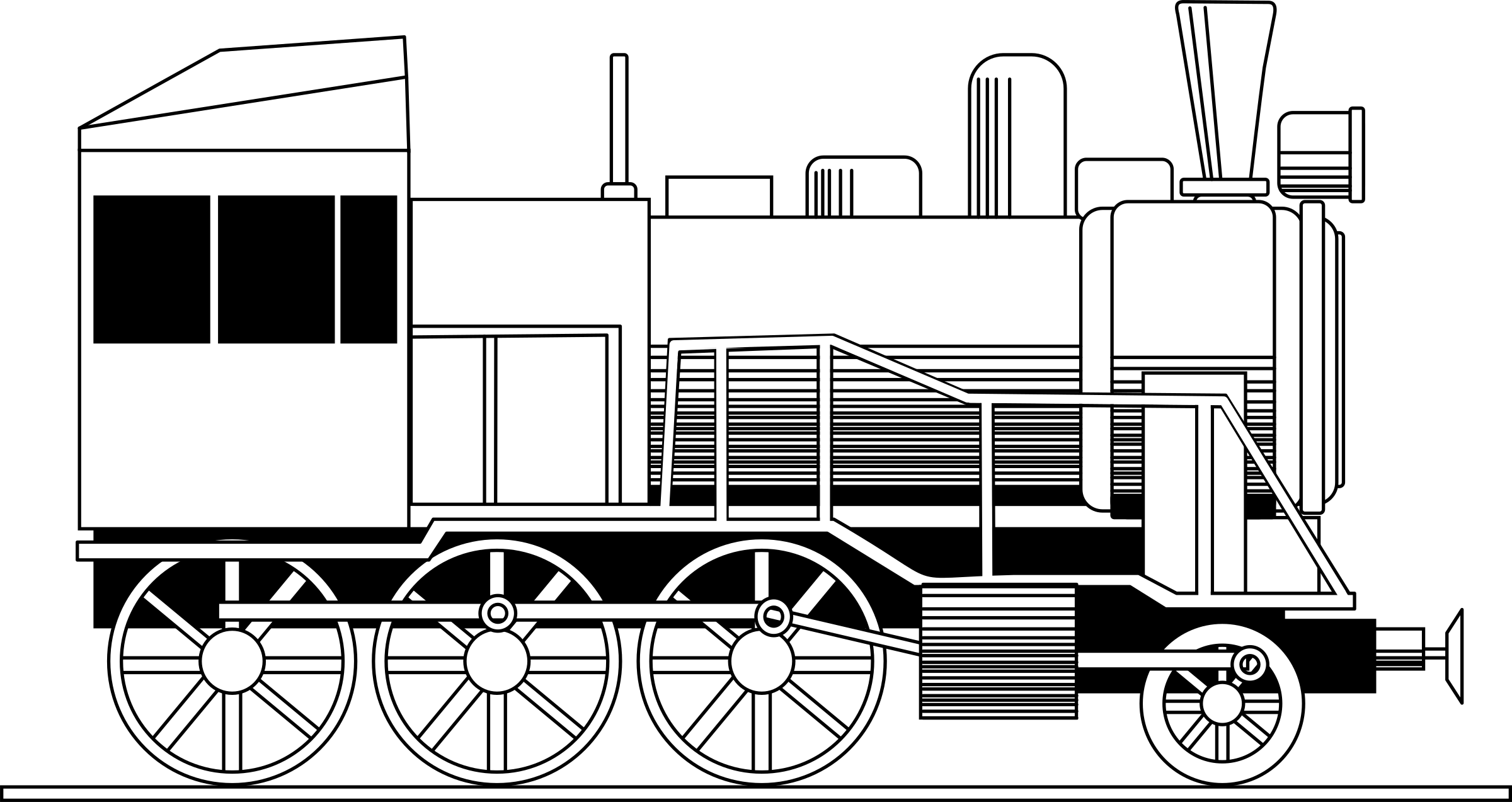 engine clipart vintage train