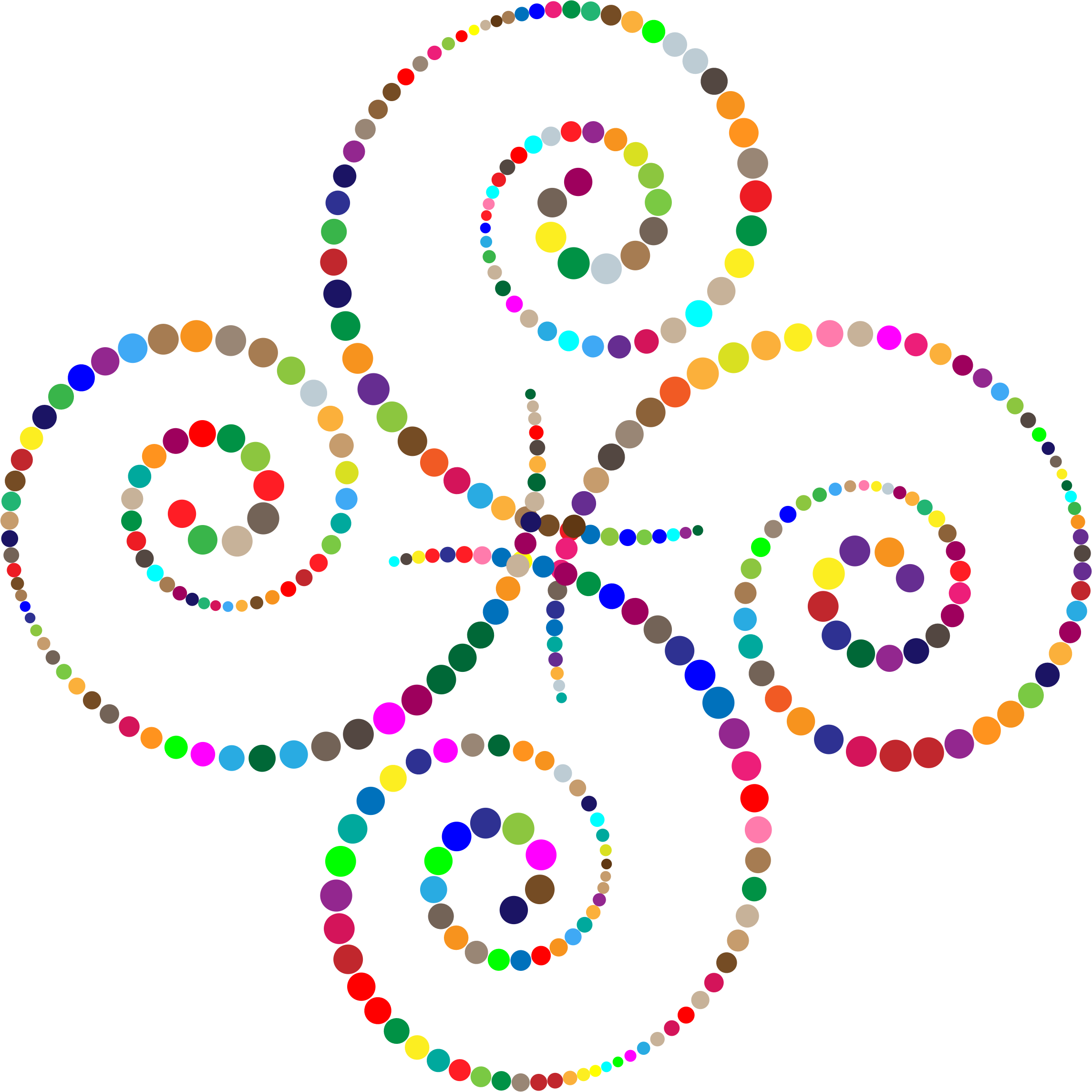 Engineer clipart abstract. Circles spirals prismatic icons