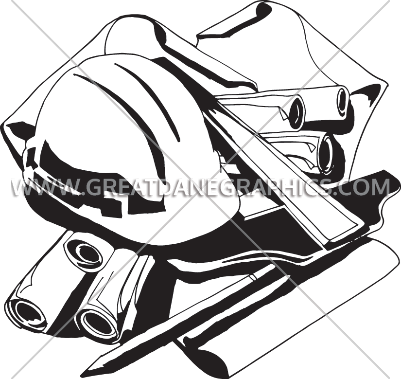 engineer clipart black and white