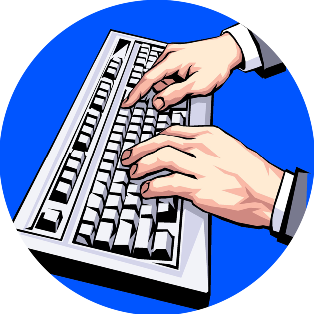 engineer clipart typing computer