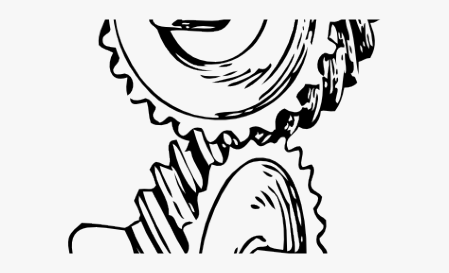 engineering clipart gear outline