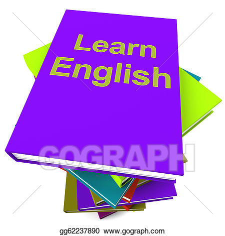 Stock illustration learn for. English clipart book series