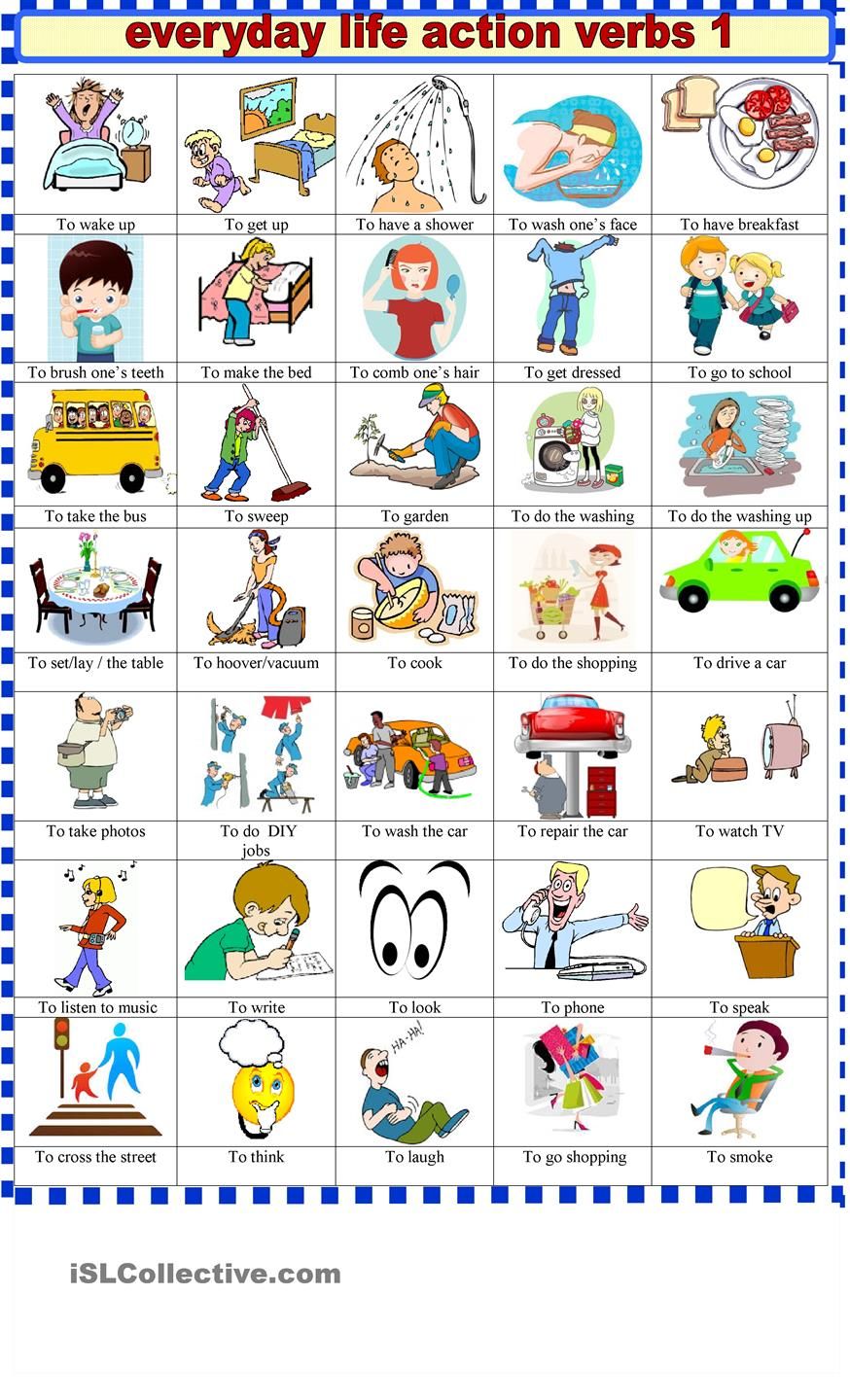 english clipart daily life