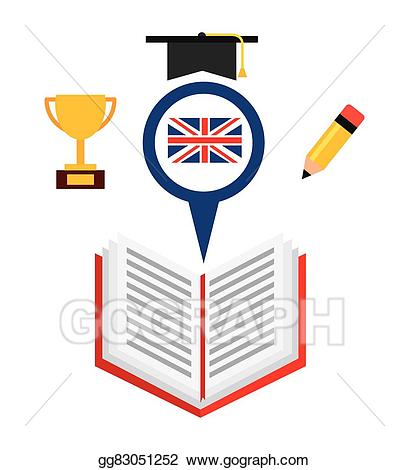 English clipart english design. Eps vector learn stock
