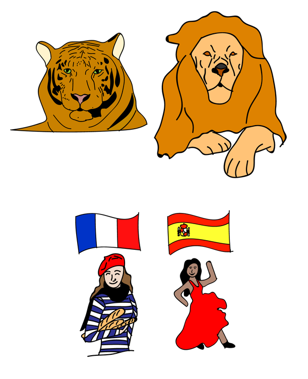 Mother tongues a journey. English clipart syntax