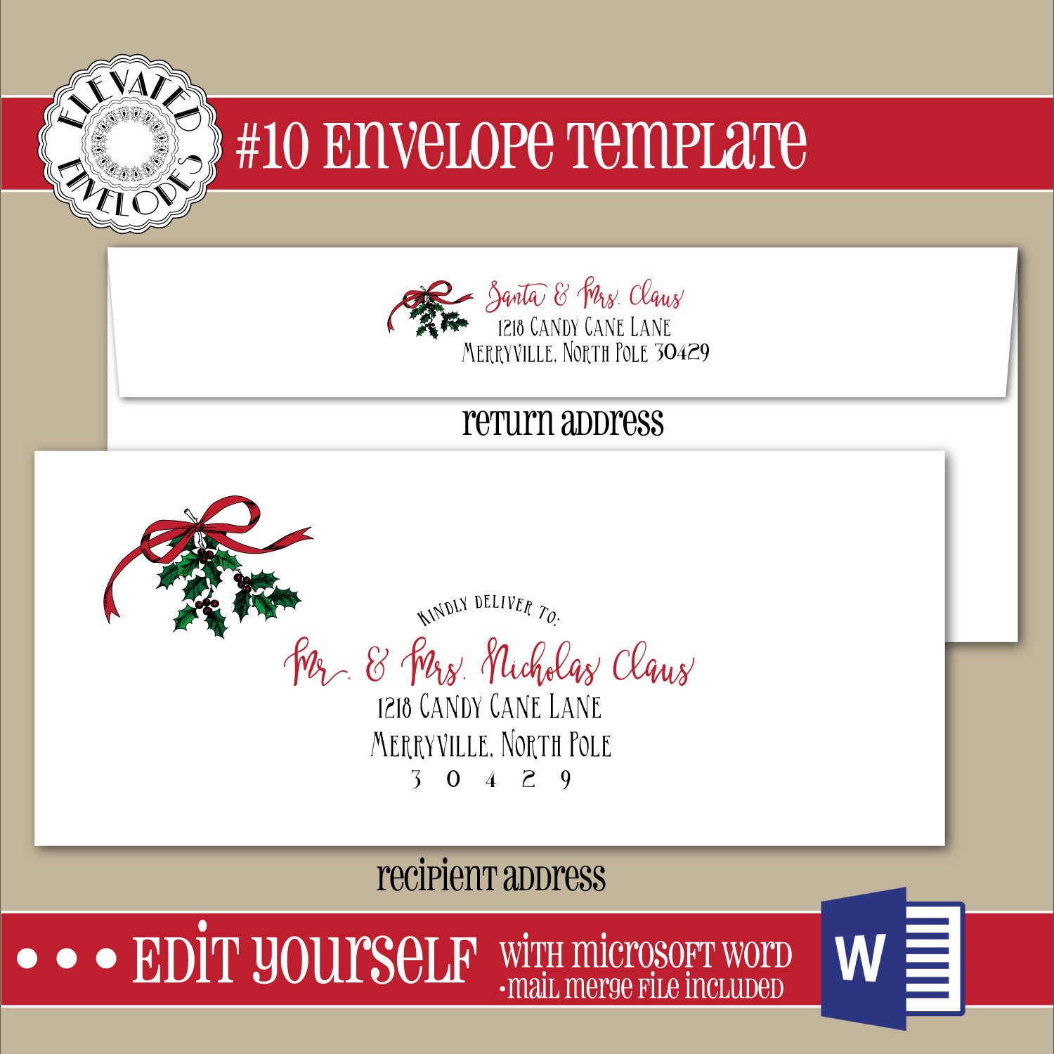 envelope clipart address template