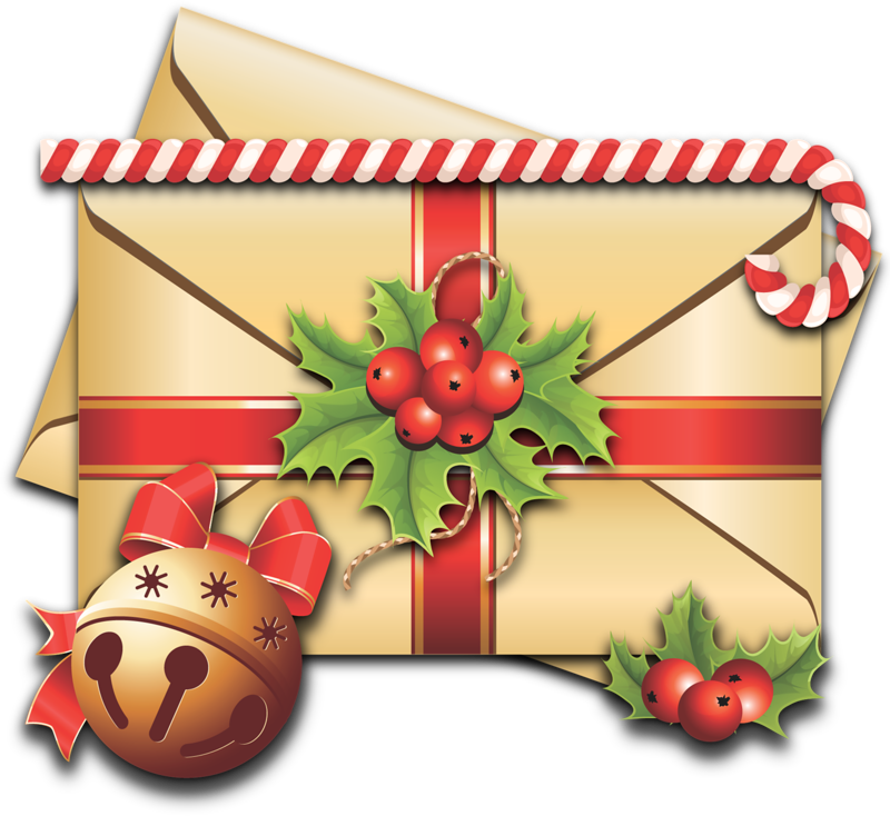 envelope clipart christmas