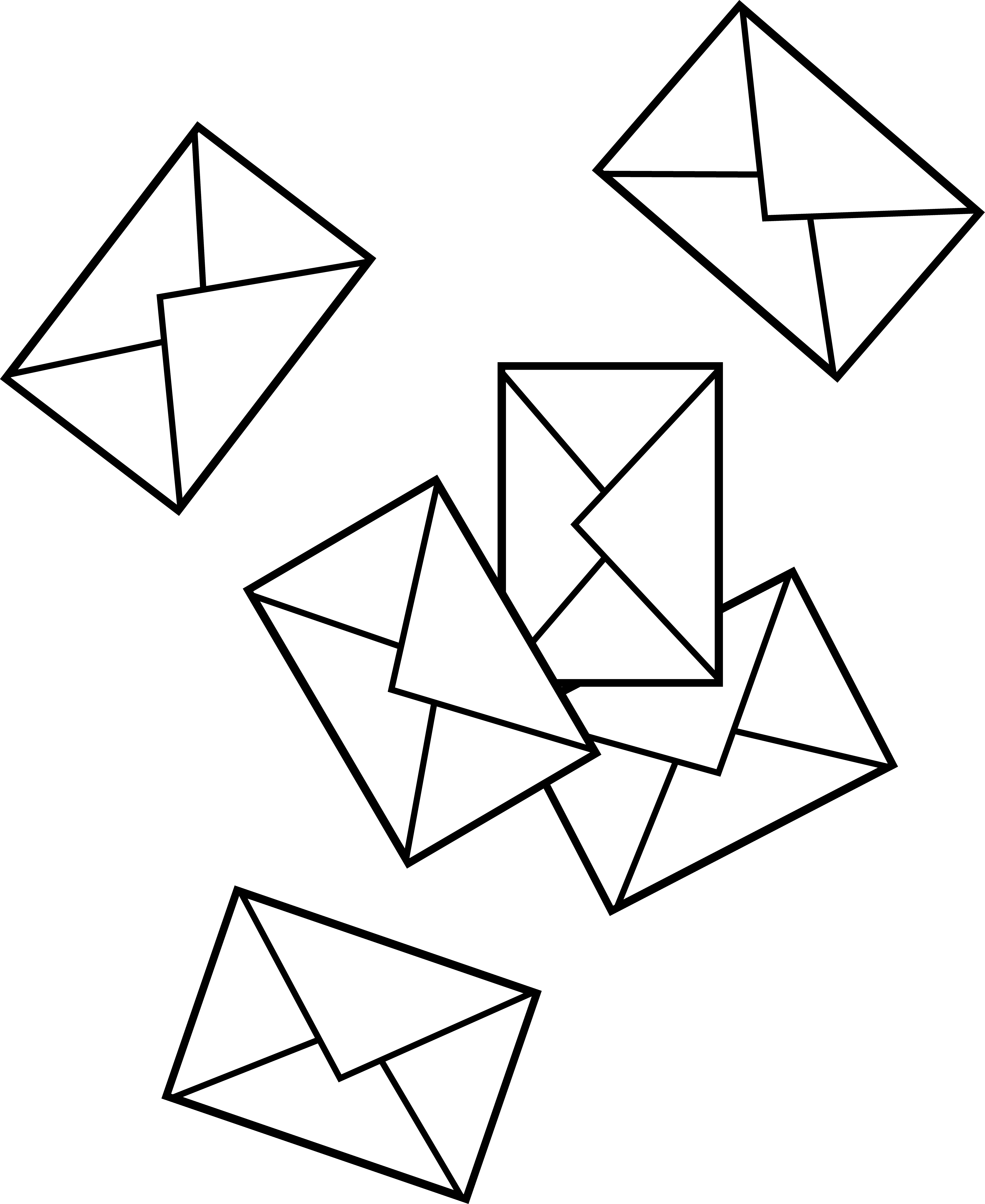 envelope clipart scattered