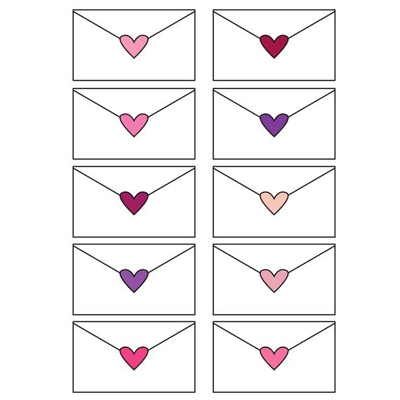 envelope clipart valentines