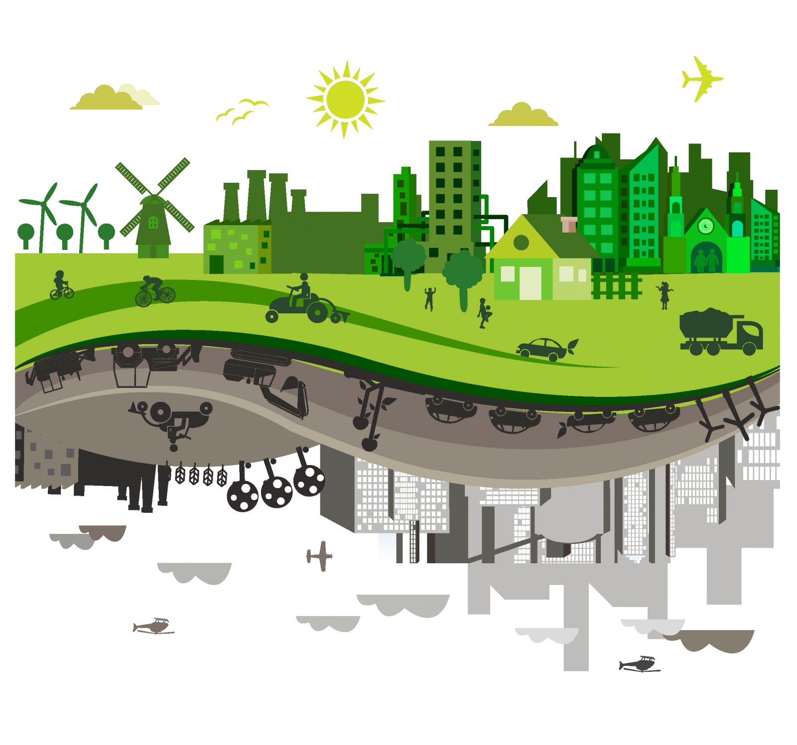 environment clipart sustainable city