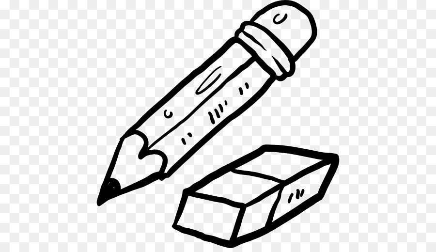 Black line background png. Eraser clipart drawn