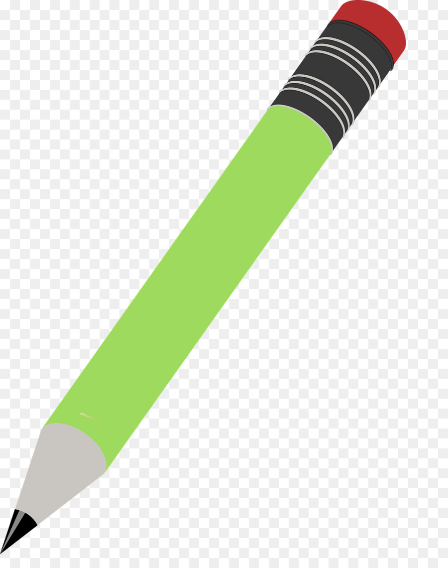 Pencil cartoon drawing . Eraser clipart green pen