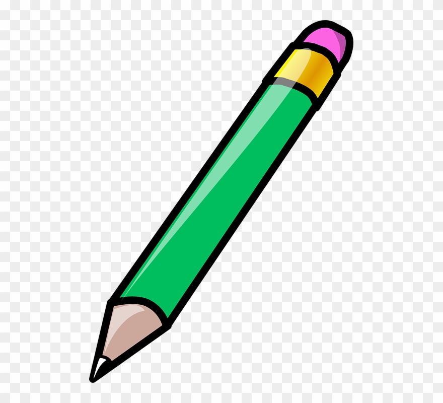 Pencil png download . Eraser clipart green pen